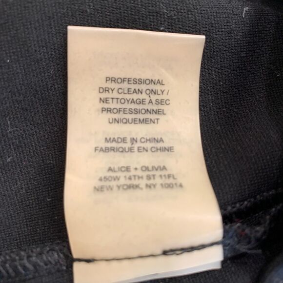 Alice + Olivia Peplum Black Dress sz 0 - Picture 6 of 11